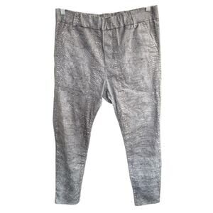 Bevy Flog Pull On Pants Snake Skin Gray 8 Stretch Mobwife Comfortable Athleisure